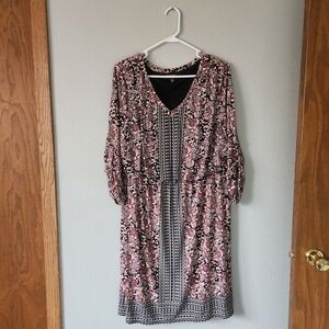 Roz & Ali 3/4 Sleeve Dress